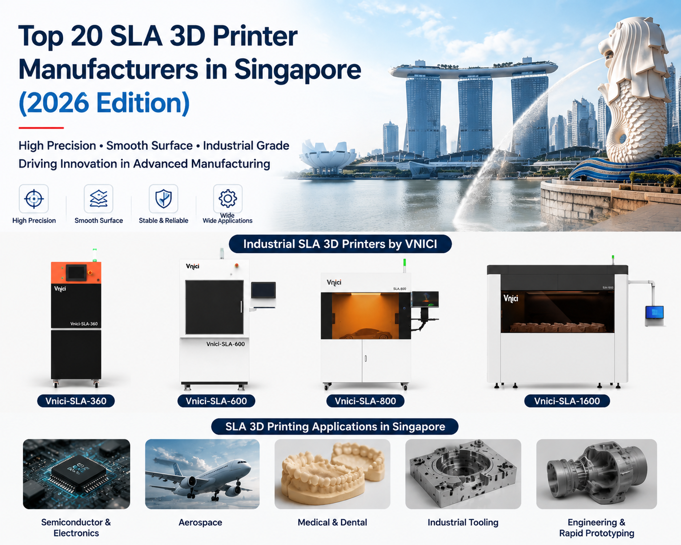 Top 20 SLA 3D Printer Industry Manufacturers in Singapore (2026 Edition)