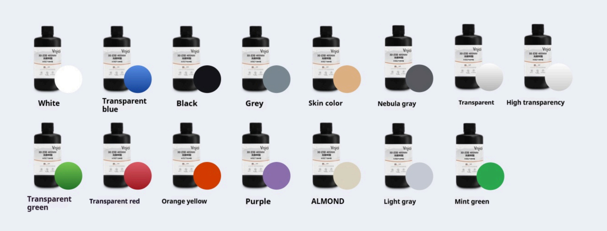 color Washed Low Odor Photosensitive Resin